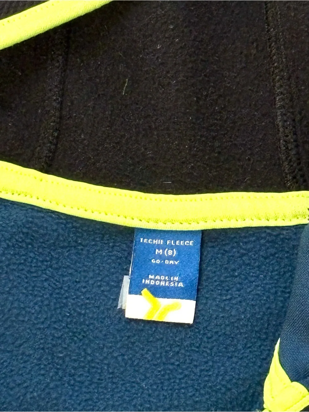 Kids Blue and Neon Tech Fleece Set Matching Hoodie and Pants. Size M/8